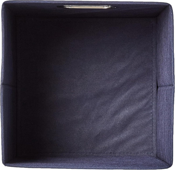 6 Pack Foldable Fabric Cube Storage Boxes 26.7L x 27.9W x 26.7H centimetres with Oval Grommets in Trellis by AMAZON BASICS for Clothes Wardrobe Organise