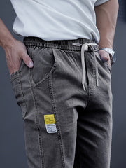 New Men's Washed Jeans for Spring and Autumn, Fashionable Ankle Pants, Comfortable Casual Trousers