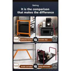 2-Layer Metal Microwave Rack, Adjustable, Expandable, And Stretchable Kitchen Rack, Sturdy, Stainless Steel, Easy to Clean, Used for Microwave And Oven Storage, Kitchen Countertop Shelf, Universal