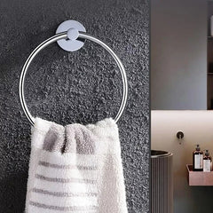 Hand Towel Ring Round Holder Wall Mounted Rail Kitchen Bathroom Stainless Steel