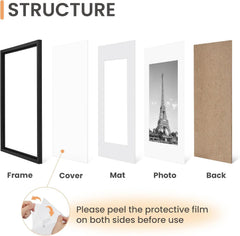 3 Pack A4 Picture Frame, A4 Black Picture Frames 21 X 29,7 Cm, Frame Wall Hanging Landscape or Portrait Orientation