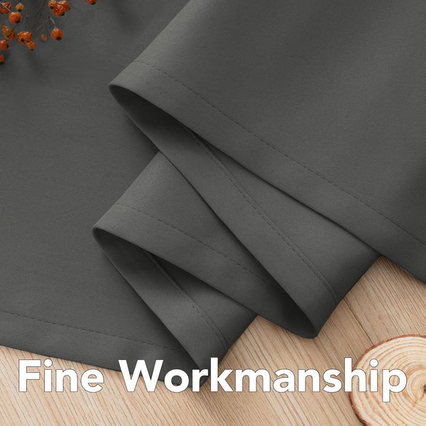 2pcs Full Blackout Curtains, 100% Polyester Fabric, Privacy Protected, Sound proof, Energy saving Grommet Top Curtains for Bedrooms, Living Room, Home Decor & Room Decor