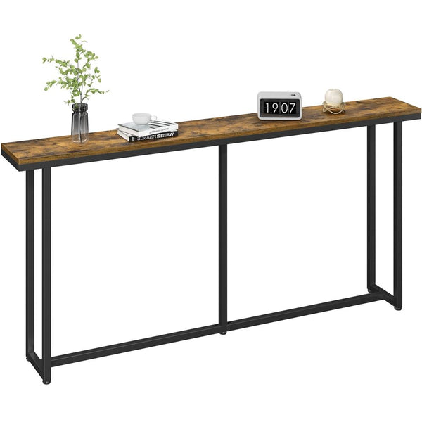 Costoffs Console Table Entryway Table, Modern Long Sofa Table Simple Wooden Side Table for Hallway Living Room Home Office, Furniture for Home, Rustic Brown