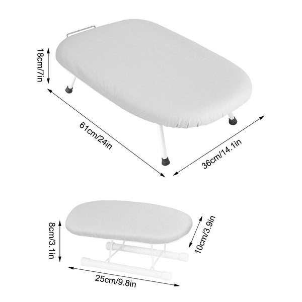 1pc Compact Folding Ironing Board with Pink Floral Pattern - Space-Saving, Easy Storage, Multi-Use Design for Home Use, Durable Plastic Material, Ironing Boards