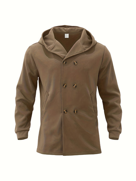 2024 Foreign Trade New Product Men'S Mid-Length Slim Fit Windbreaker Hooded Casual Pure Coat Performance Clothing