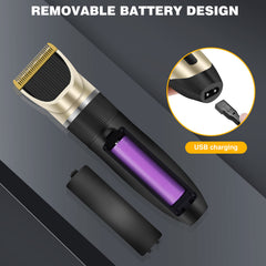 Hair Clippers, 5-Speed Low Noise Portable Dog Clippers for Grooming, Professional Cordless Rechargeable Electric Ceramic Blades, Cordless Electric Haircut Kit with 4 Guide Combs, Hair Trimmer for Men/Dogs/Cats/Pets