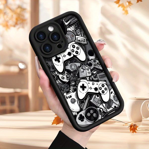 A Trendy Mobile Phone Case Featuring a Creative Game Console Design, Suitable for Both Men And Women. It Has a Matte Finish And a Comfortable Grip, Compatible with Various iPhone Models Including 16, 15, 14, 13, 12, 11, And SE. Perfect As a Gift for