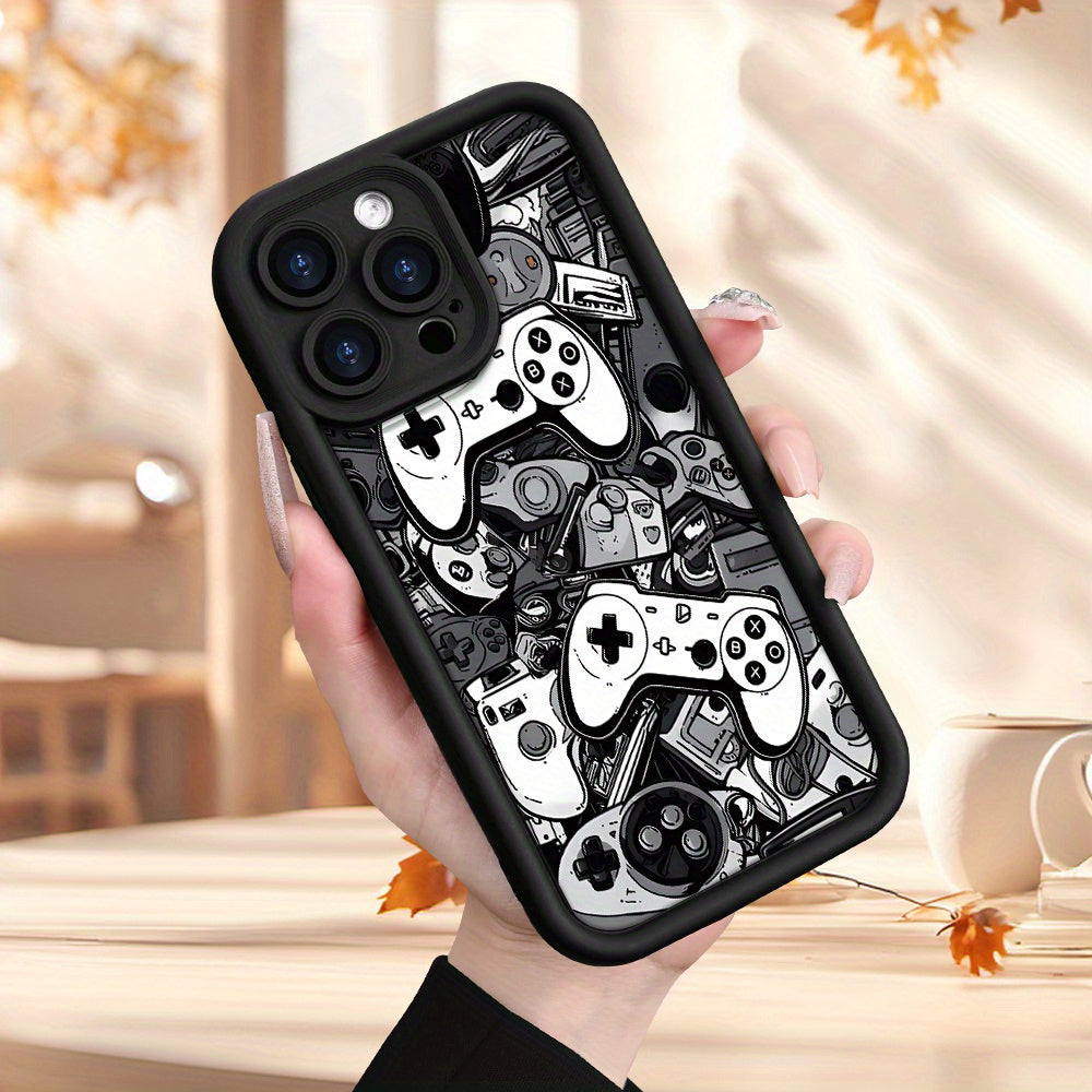 A Trendy Mobile Phone Case Featuring a Creative Game Console Design, Suitable for Both Men And Women. It Has a Matte Finish And a Comfortable Grip, Compatible with Various iPhone Models Including 16, 15, 14, 13, 12, 11, And SE. Perfect As a Gift for