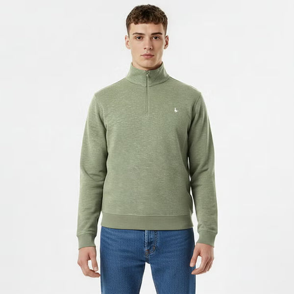 Jack Wills Men'S Melange 1/4 Zip Jumper in Black