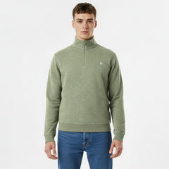 Jack Wills Men'S Melange 1/4 Zip Jumper in Black