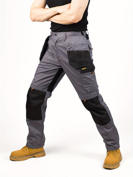 Men's Elastic Cargo Pants with Multiple Pockets, All-Season Style, 1 Piece, Middle Eastern Style