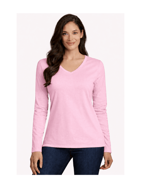 Ladies Womens V Neck Long Sleeve Plain Slim Fit Basic Top Stretchy T-Shirt 8-26