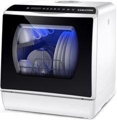 Karlxtom Table Top Dishwasher 6 Programs Mini Dishwasher with Touch Control, Auto-Drying, Baby Care & Fruit Wash, Perfect for Small Families, Couples