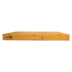 Homiu Counter Edge Natural Bamboo Chopping Board, Thick Multipurpose Cutting Board for Meat, Fruits, Fish, Cheese, Vegetables, Large Durable Kitchen Tabletop Saver with Lip, Rustic Kitchenware Ideal for Meal prep,