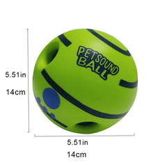 Interactive Giggle Ball for Dogs & Cats - 14cm Training Balls Toy Ball for Dogs Durable Dog Chew Ball for Teeth Cleaning Indestructible Rubber Chew Toy Natural Rubber Teething Ball Squeaky Dog Toy for Interactive Play Self-Entertainment Dog Ball for Alone
