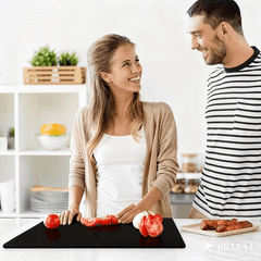 1pc Large Black High-Tenacity Cutting Board, Chopping Board, Non-Slip Acrylic Black Cutting Board, Kitchen Home Restaurant, Countertop Protection Cutting Board, Fruit Cutting Board, Kitchen Utensils, Christmas Day Gift Kitchen Supplies
