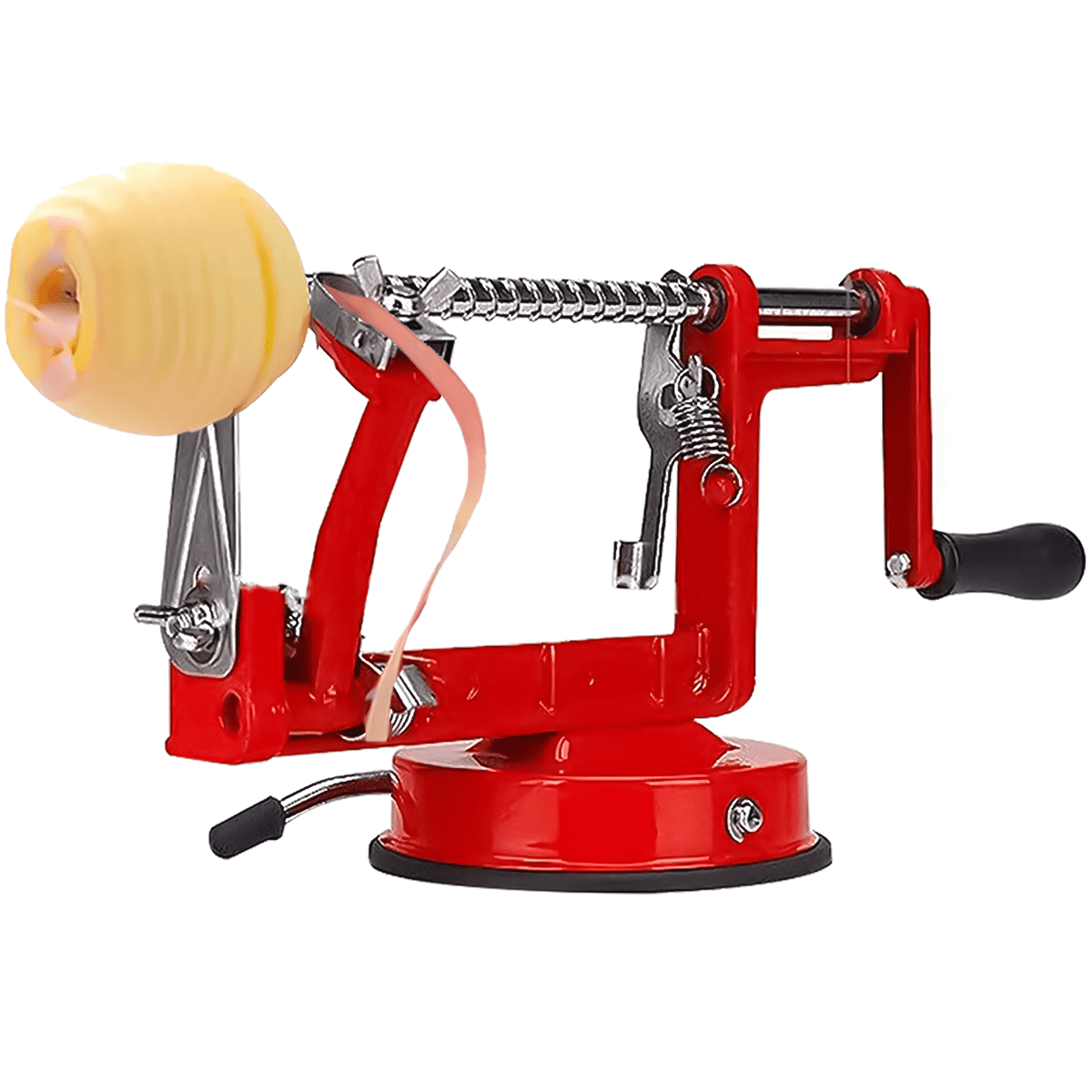 3-in-1 Apple Peeler Slicer Corer Machine Kitchen Potato and Vegetable Machine - Red