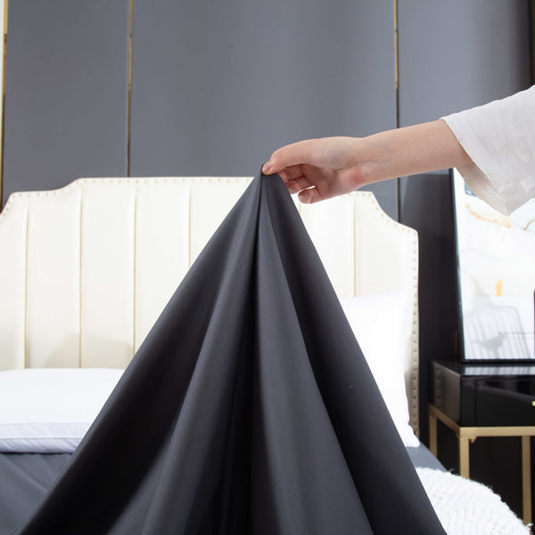 Soft And Breathable Bedding Solid Color Washable Fitted Sheet