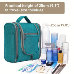 Hanging Toiletry Bag Women Large Travel Makeup Bag Organizer Bag with A PVC Compartment for Essentials Accessories Cosmetics Roomy Toiletries Bag Gift Best Toiletry Bag for International Travel Christmas Gifts
