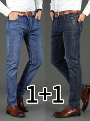 Two-Pc Value, Men'S Classic Jeans, Casual And Comfortable Stretch Denim Trousers, Suitable for All Seasons, Business Formal Mature Middle East