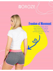 RUFEDGE Women'S Gym Fleck Hotpants Casual Summer Activewear Shorts Breathable Ladies Workout Running Fitness Short UK Sizes 8-18