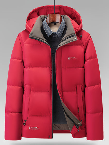 Winter New Warm Jacket with Detachable Hood, Trendy Fashion Men's Parka Coat, Business Casual Versatile Outerwear