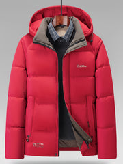 Winter New Warm Jacket with Detachable Hood, Trendy Fashion Men's Parka Coat, Business Casual Versatile Outerwear