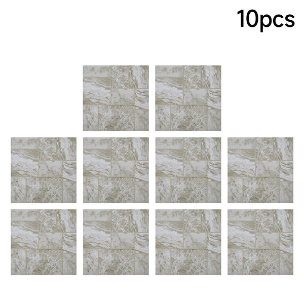 LIFE IDEAS Set of 10/30pcs Marble Effect PVC Floor Tiles - 12