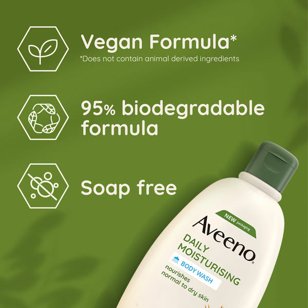 Aveeno Daily Moisturising Body Wash 2 X 500Ml