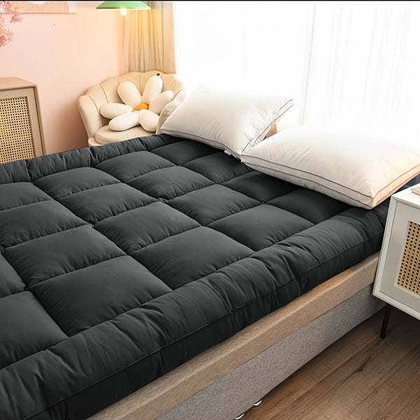 Luxury Mattress Topper Extra Thick 4-Inches/ 10cm Deep | Fitted Bed MattressesToppers with Soft Fiber | Single Double King Super King Small Double Bedding Sizes