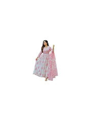 TeamWear* Women's Cotton Printed Kurta With Palazzo & Dupatta Set