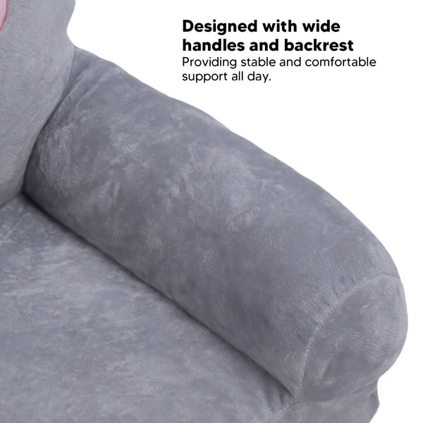 Cozy Kid Folding Sofa, Plush, Washable Lounge Chair for Playroom & Nursery, Foldable Soft Toddler Chair for Reading Relaxing Sleeping