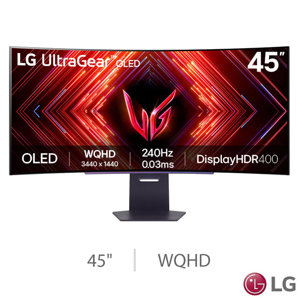 LG Ultragear 45 Inch WQHD 240Hz OLED Gaming Monitor, 45GS95QE-B