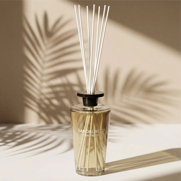 REEF 1000ml Reed Oil Diffuser Set, Sandalwood, Teak Wood, Tobacco & Oud, Luxury Beautiful Home Fragrance for Bedroom Living Room Home Decor Office Essential Oil Reed Diffuser for Stress Relief