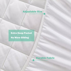 ELAFY Quilted Extra Deep Waterproof Quilted Mattress Protector Fitted Bed Sheet Cover Topper Bedding Fits Upto 30cm DEEP MATTRESS