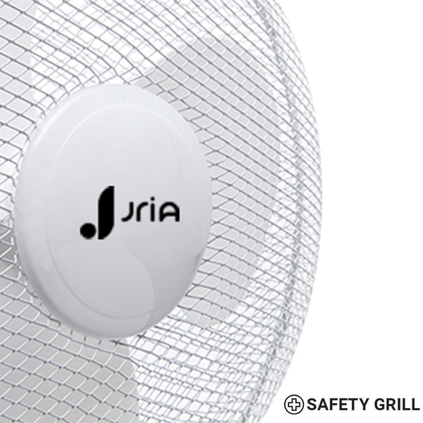 JriA 16” Inch Oscillating Pedestal Air Cooling Electric Fan 90°Oscillation 3 Speed Control Adjustable Extendable Stand Hot Summer Air Cooling Electric Portable Stand Fan (16 Inch Without Remote, White)