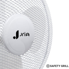 JriA 16” Inch Oscillating Pedestal Air Cooling Electric Fan 90°Oscillation 3 Speed Control Adjustable Extendable Stand Hot Summer Air Cooling Electric Portable Stand Fan (16 Inch Without Remote, White)
