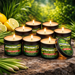 1/4/6pcs Outdoor Citronella (Lemongrass) Scented Candle, Long Lasting Fresh Aroma, Summer Garden Patio Balcony Deck Camping Candle, Black Tin Outdoor Fragrance Candle, Gift for Friends Family Housewarming Evening Use