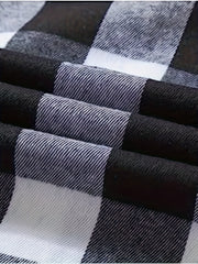 Men's 3pcs Fashion Casual Flannel Plaid Shirts for All Seasons