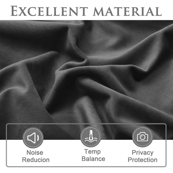2pc Luxury Velvet Curtain Panels with Free Matching Velvet Cushion Cover – Thermal Insulated Grommet Top Drapes, Energy Saving Curtain Panels for Bedroom & Living Room Home Decor, Perfect Holiday Gift