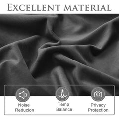 2pc Luxury Velvet Curtain Panels with Free Matching Velvet Cushion Cover – Thermal Insulated Grommet Top Drapes, Energy Saving Curtain Panels for Bedroom & Living Room Home Decor, Perfect Holiday Gift