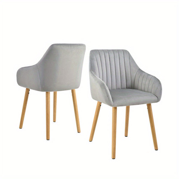 Modern Scandinavian Dining Chairs Suitable for - Ergonomic Armrests & Padded Seats with Cushioned Backrest, Soft /Upholstery & Sturdy Legs - - Modern Chairs, for, or for Company Events (Assembly Required)
