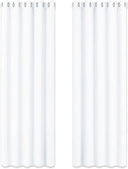 PONY DANCE Grey Blackout Thermal Insulated Curtains for Bedroom, 46 X 54 Inch Short Eyelet Curtains & Drapes, Soft Black Out 2 Panels for Window Living Room/Kitchen