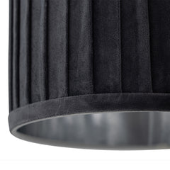 Aura - Satin Brass Table Lamp with Black Pleated Velvet Shade