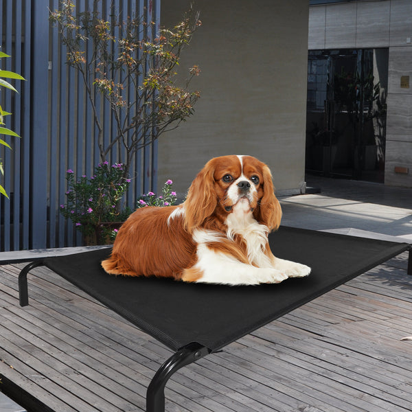 Metal Frame Elevated Dog Bed Portable Raised Pet Cot with Washable Mesh No-Slip Rubber Feet for Indoor & Outdoor Use, Small/Medium/Large to choose