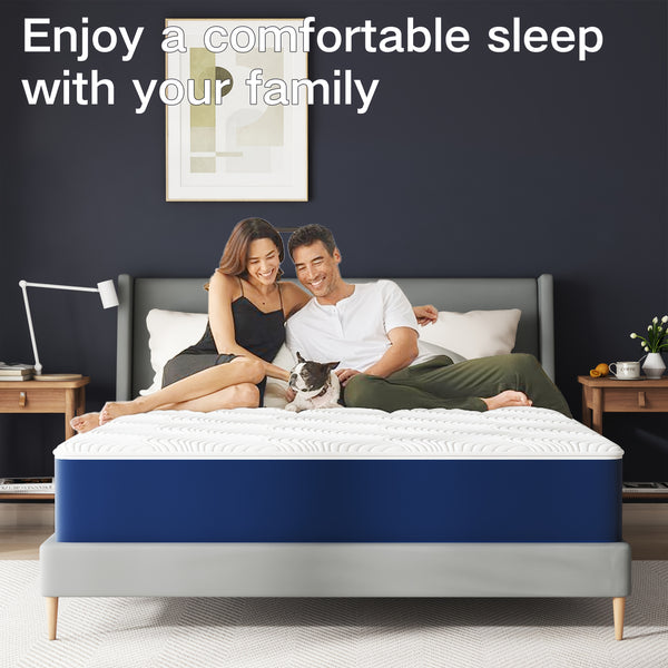 25cm Firm Mattress Suitable for Side Sleepers with 7-Zone Memory Foam, Multi-Layer Cooling Bed Topper & Durable Base, Individually Boxed for Easy Installation - for Back, Suitable for