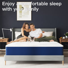 25cm Firm Mattress Suitable for Side Sleepers with 7-Zone Memory Foam, Multi-Layer Cooling Bed Topper & Durable Base, Individually Boxed for Easy Installation - for Back, Suitable for