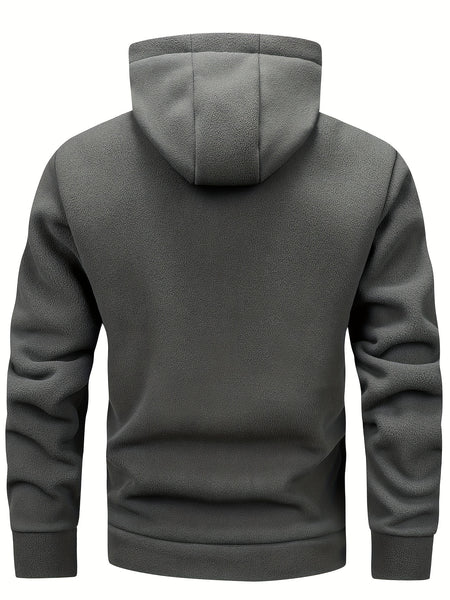 Autumn/Winter Hooded Cardigan Sweatshirt for Men and Women, Thickened Polar Sweatshirt Jacket