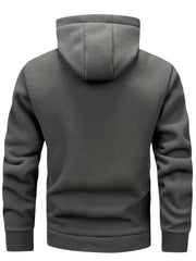 Autumn/Winter Hooded Cardigan Sweatshirt for Men and Women, Thickened Polar Sweatshirt Jacket
