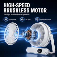 Ultra Quiet Desktop Fan Mini Air Circulator with Digital Display And Fast Cooling for Study Office And Dorm Use